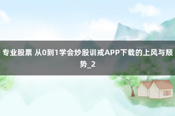 专业股票 从0到1学会炒股训戒APP下载的上风与颓势_2