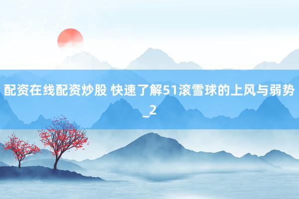 配资在线配资炒股 快速了解51滚雪球的上风与弱势_2